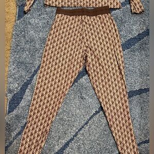 Marine Serre Geometric Patterned Leggings and Top